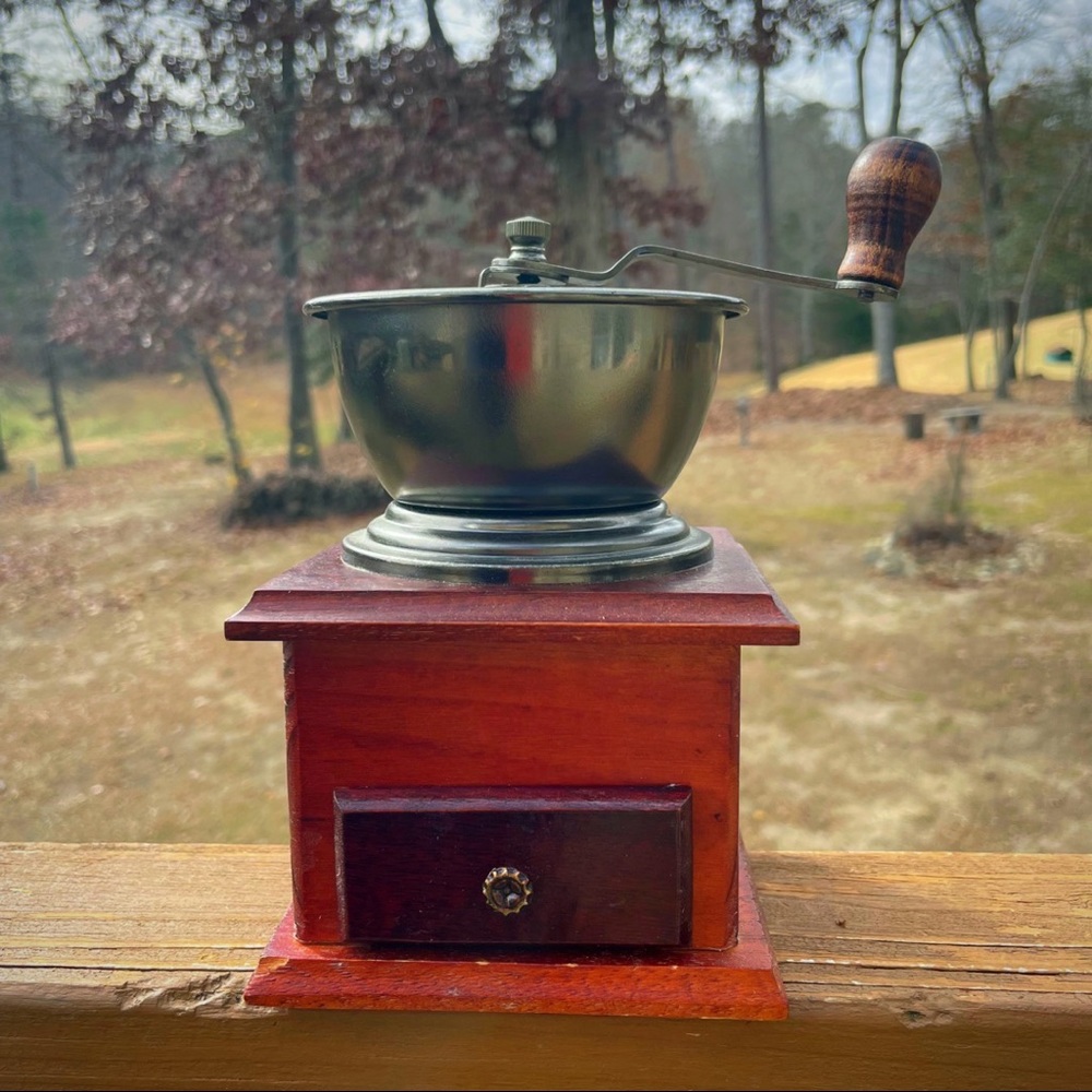 Vintage Style Hand Crank Coffee Grinder Rustic Home Decor Trinket Box 1800’s